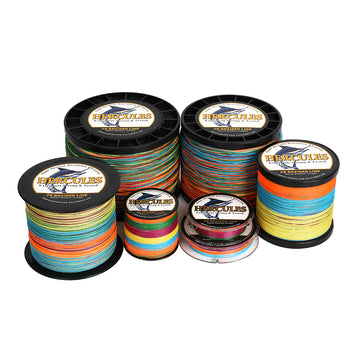 1000M 1094Yds Multicolor 6lb-100lb HERCULES PE Braided Fishing Line 4 Strands